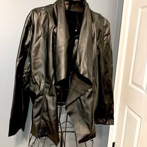 Leather blazer